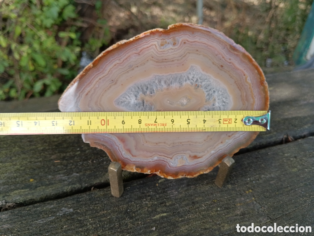 Coleccionismo de minerales: L&Aacute;MINA DE &Aacute;GATA PULIDA MARRON. - Foto 5