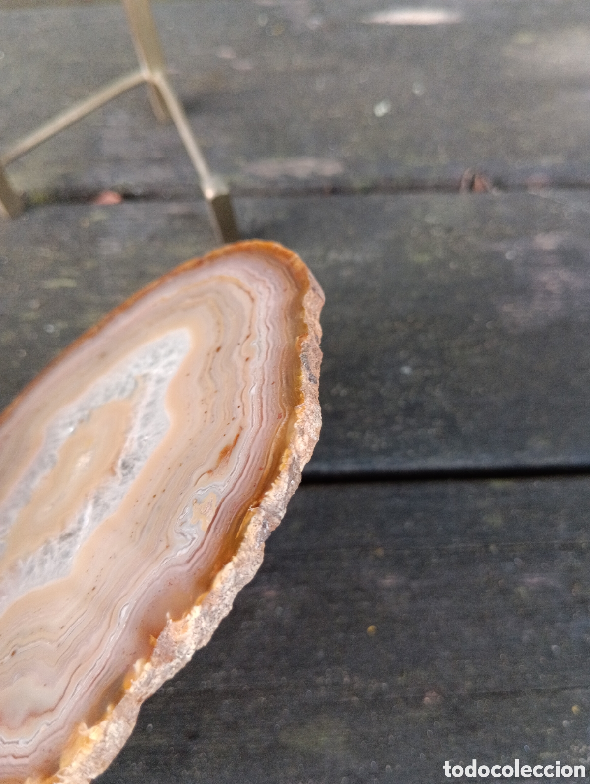Coleccionismo de minerales: L&Aacute;MINA DE &Aacute;GATA PULIDA MARRON. - Foto 8