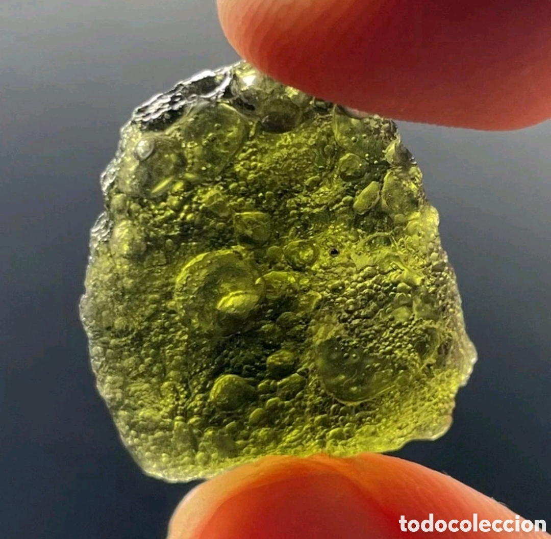 Coleccionismo de minerales: Meteorito tectita Moldavita Moldavia 25 KL