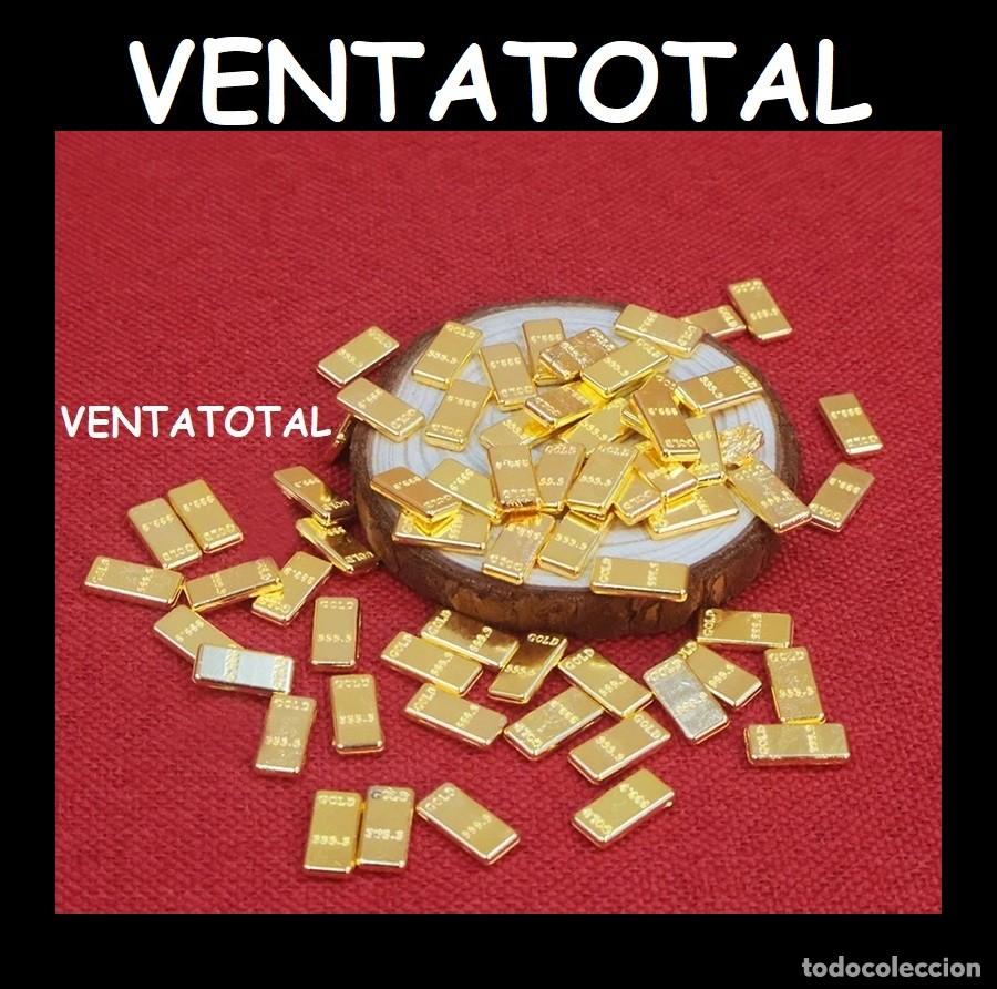 Coleccionismo de minerales: LOTE DE 6 LINGOTES DE ORO DE 24 KILATES LAMINADO 1,1X0,5 CENTIMETROS PESO DE 1 LINGOTE 1 GRAMO