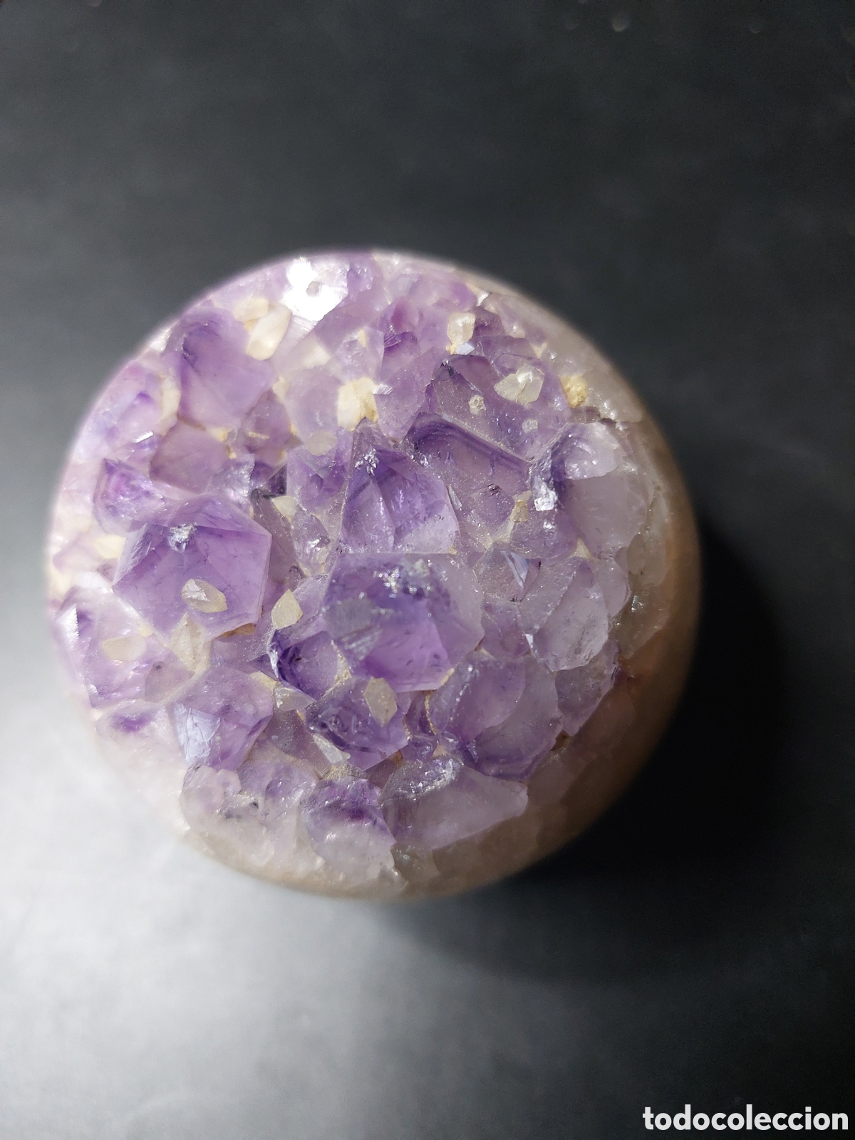Coleccionismo de minerales: Esfera de amatista y cuarzo 7cm de diametro