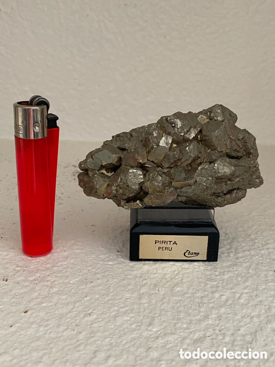 Coleccionismo de minerales: Pirita de per&uacute; con peana - Foto 4