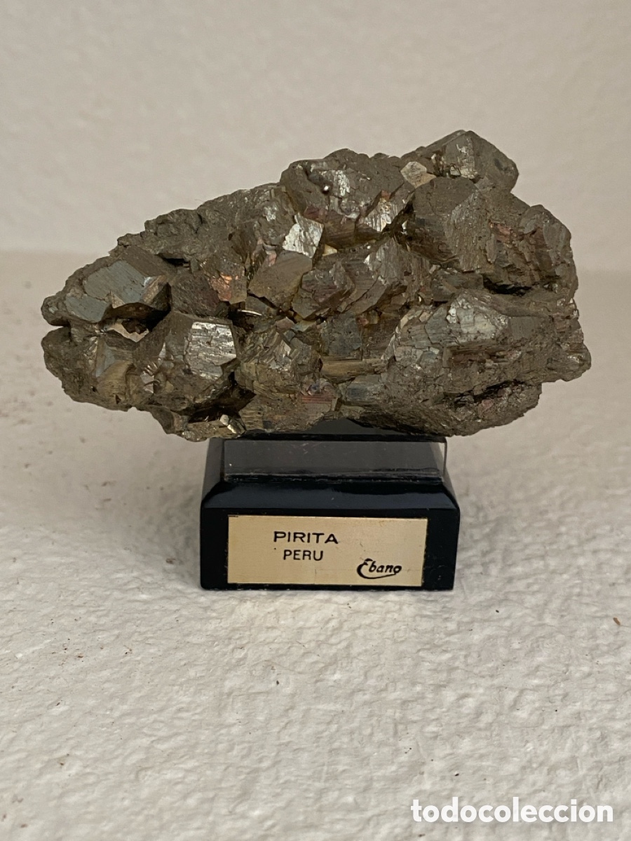 Coleccionismo de minerales: Pirita de per&uacute; con peana - Foto 5