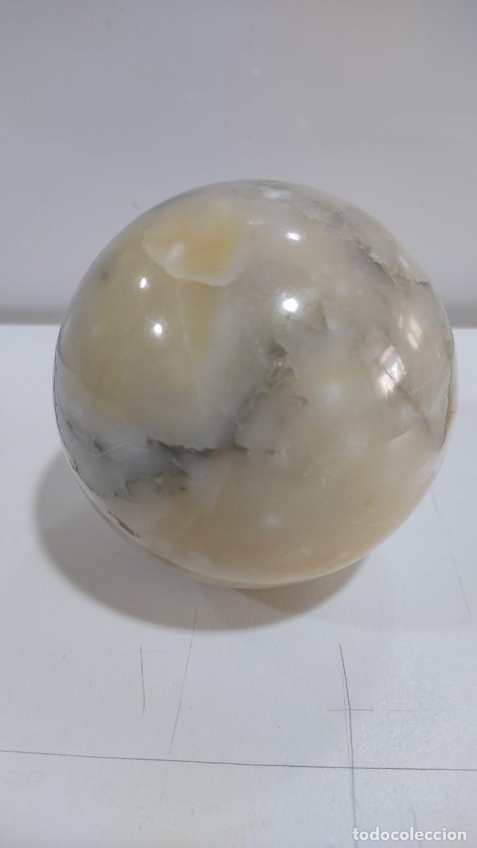 Coleccionismo de minerales: 1053 BOLA ESFERICA DE MARMOL ROSA PORTUGAL, MIDE 8 CM DE DIAMETRO Y PESA 930 GRAMOS