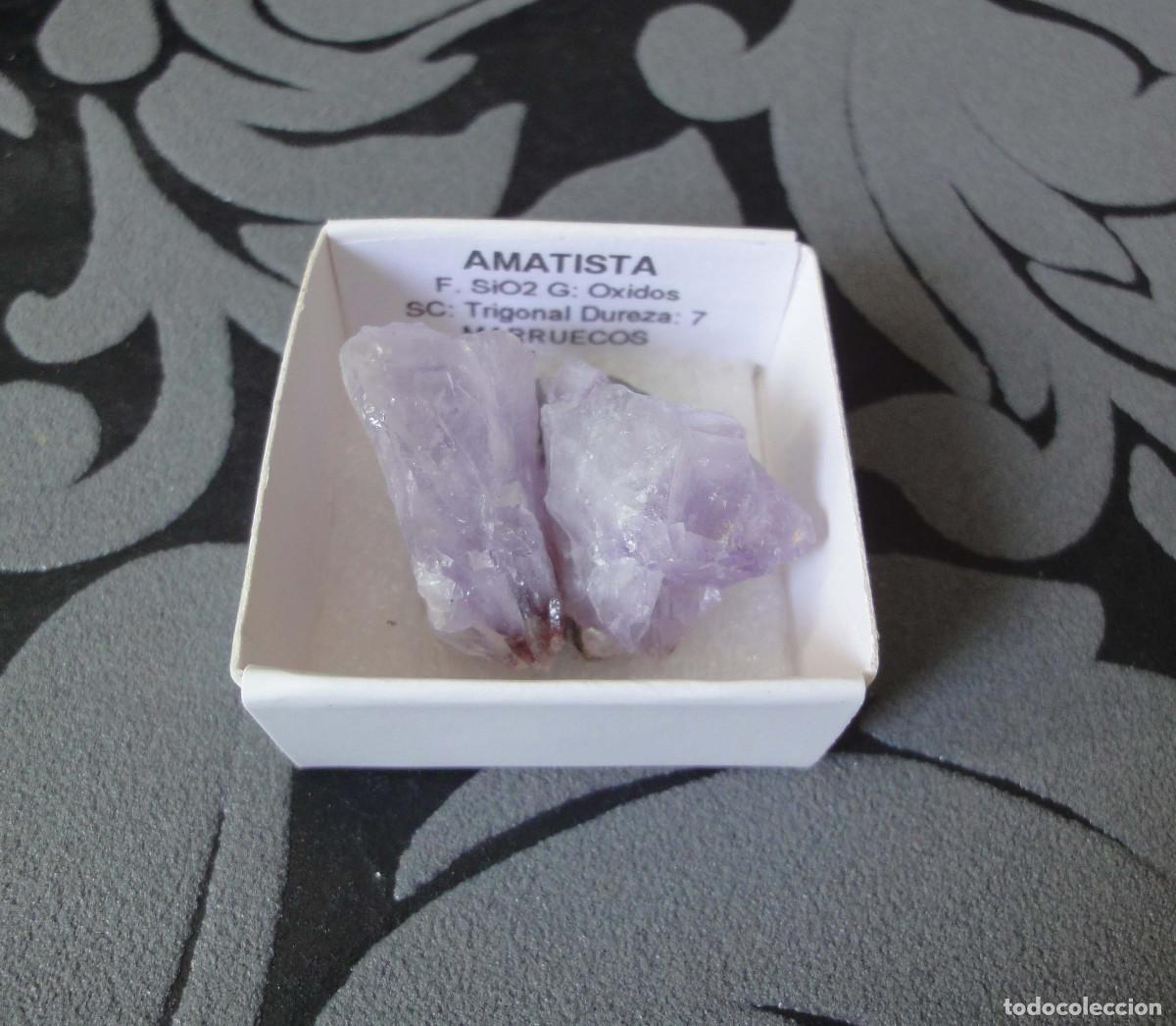 Coleccionismo de minerales: MINERAL AMATISTA MINERALES EN CAJA 4X4 CM