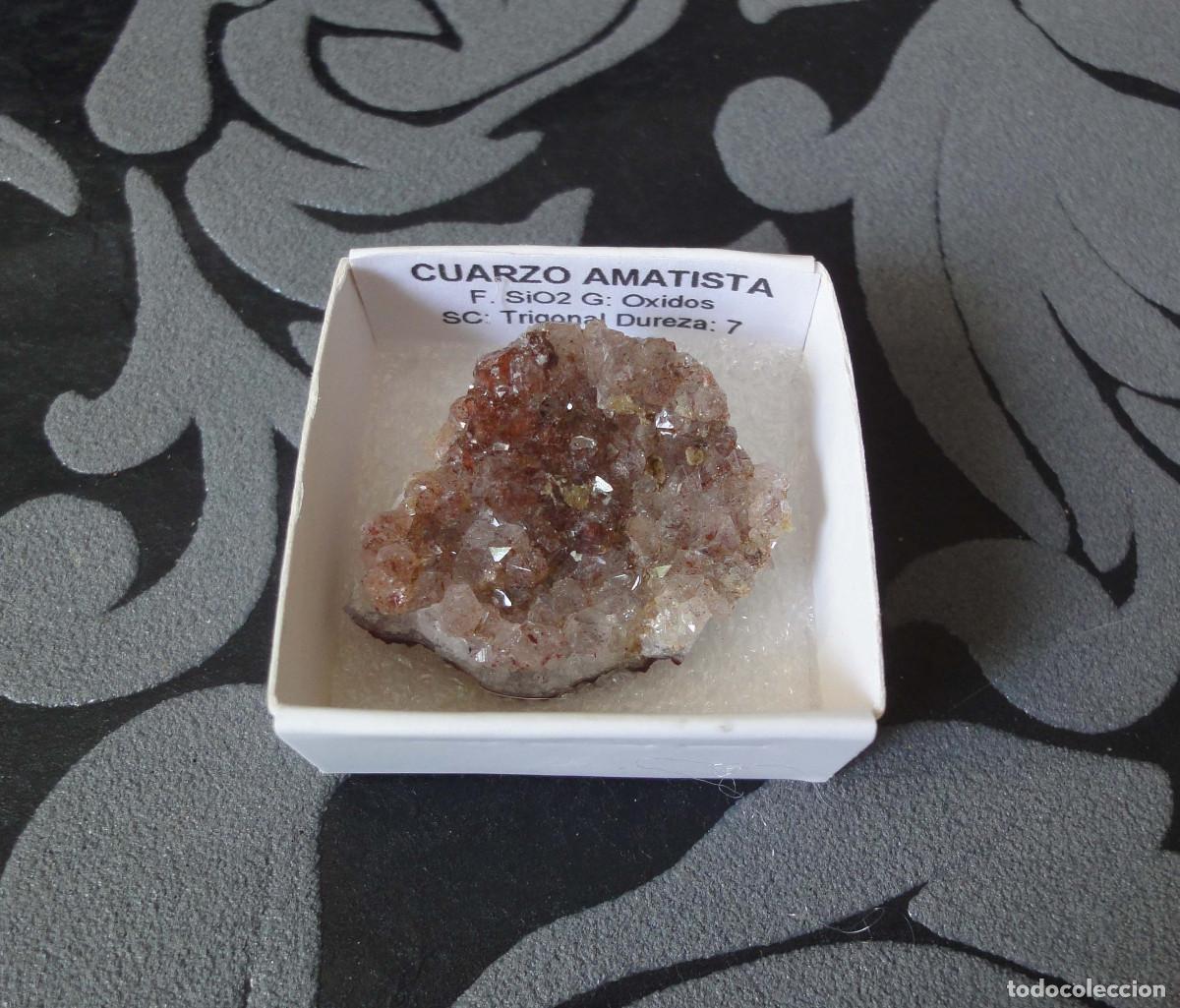 Coleccionismo de minerales: MINERAL AMATISTA MINERALES EN CAJA 4X4 CM