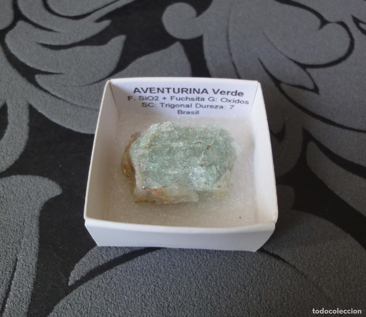 Coleccionismo de minerales: MINERAL AVENTURINA MINERALES EN CAJA 4X4 CM