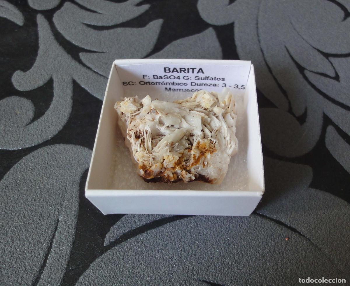 Coleccionismo de minerales: MINERAL BARITA MINERALES EN CAJA 4X4 CM