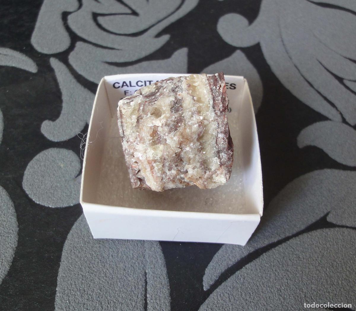 Coleccionismo de minerales: MINERAL CALCITA MINERALES EN CAJA 4X4 CM