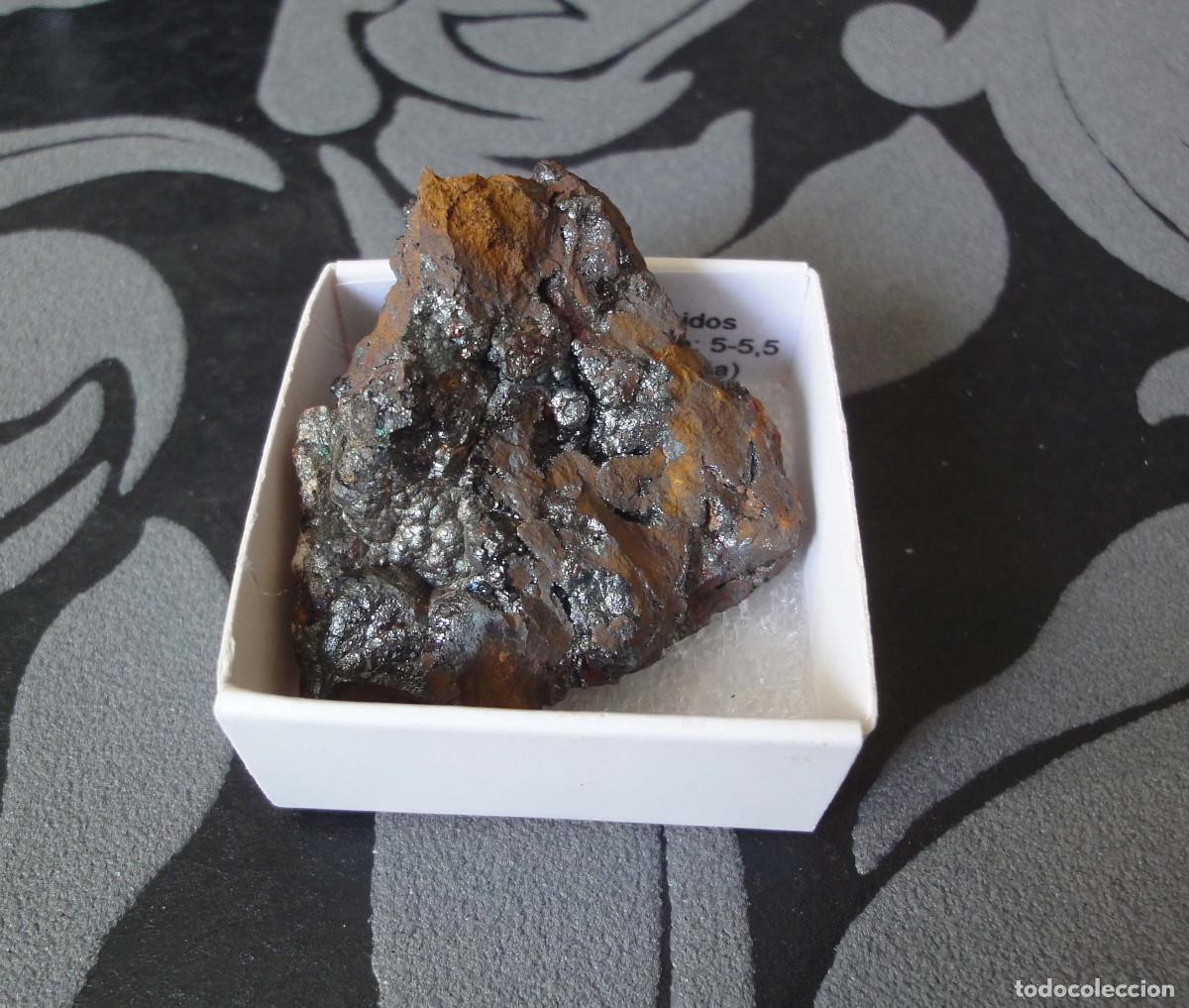 Coleccionismo de minerales: MINERAL GOETHITA MINERALES EN CAJA 4X4 CM