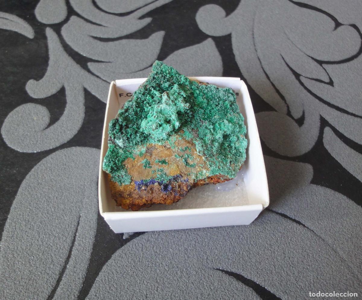Coleccionismo de minerales: MINERAL MALAQUITA MINERALES EN CAJA 4X4 CM
