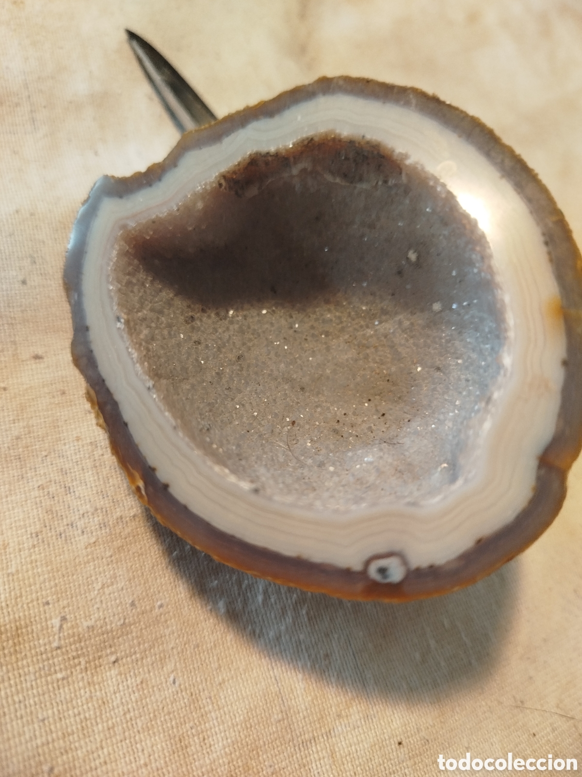 Coleccionismo de minerales: Geoda de &aacute;gata cortada