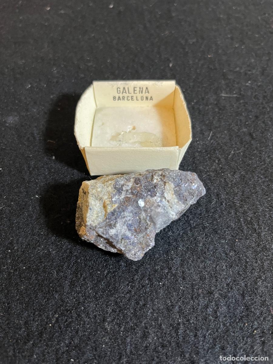 Mineral collecting: Galena mineral Barcelona original sulfuro plomo cuarzo colecci&oacute;n vintage mina