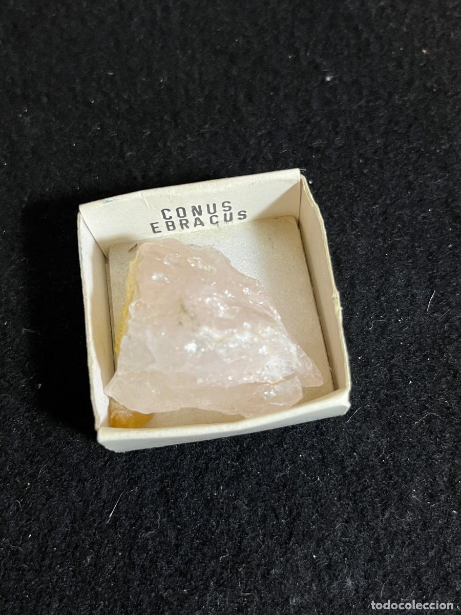 Mineral collecting: Cuarzo rosa natural mineral Brasil caja vintage colecci&oacute;n geolog&iacute;a retro