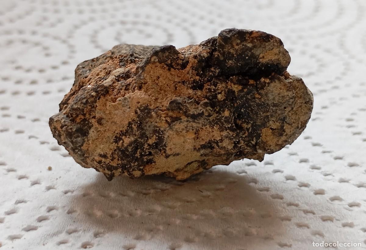 Collectionnisme de min&eacute;raux: METEORITO DE ROCA ESPACIAL DE FORMA IRREGULAR,CONDRITA,DE COLOR NEGRO- MARR&Oacute;N,CON CONDRULOS, PESA 27