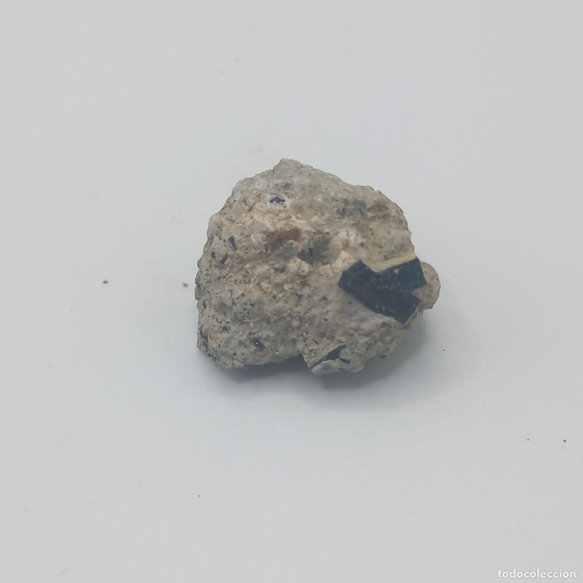 Coleccionismo de minerales: Hornblenda (ANDESITA) en caja 4x4. Carboneras (Almer&iacute;a)