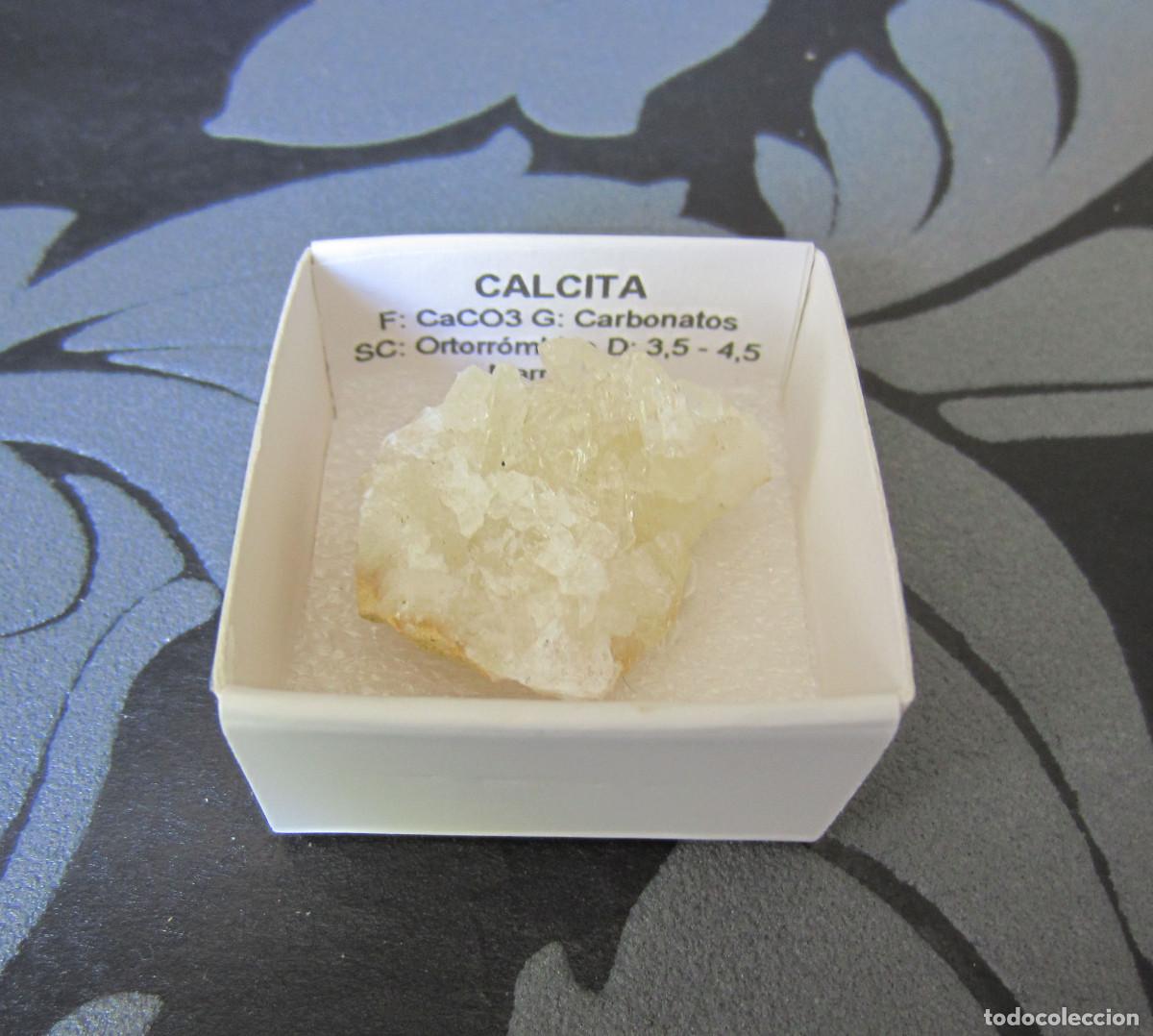 Coleccionismo de minerales: MINERAL CALCITA MINERALES EN CAJA 4X4 CM