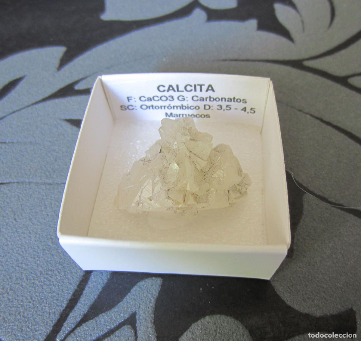 Coleccionismo de minerales: MINERAL CALCITA MINERALES EN CAJA 4X4 CM