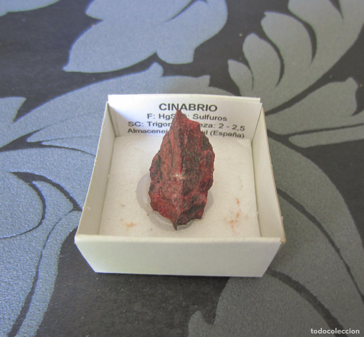Coleccionismo de minerales: MINERAL CINABRIO MINERALES EN CAJA 4X4 CM