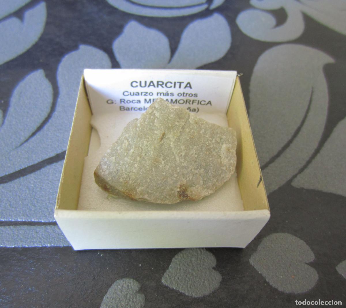 Coleccionismo de minerales: MINERAL ROCAS CUARCITA MINERALES EN CAJA 4X4 CM