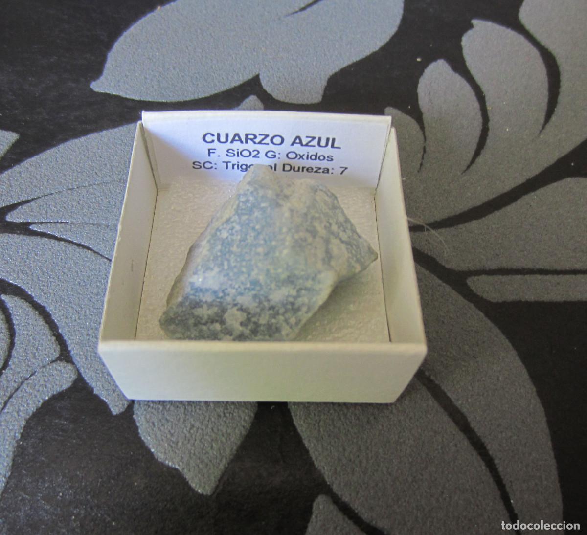 Coleccionismo de minerales: MINERAL CUARZO AZUL MINERALES EN CAJA 4X4 CM