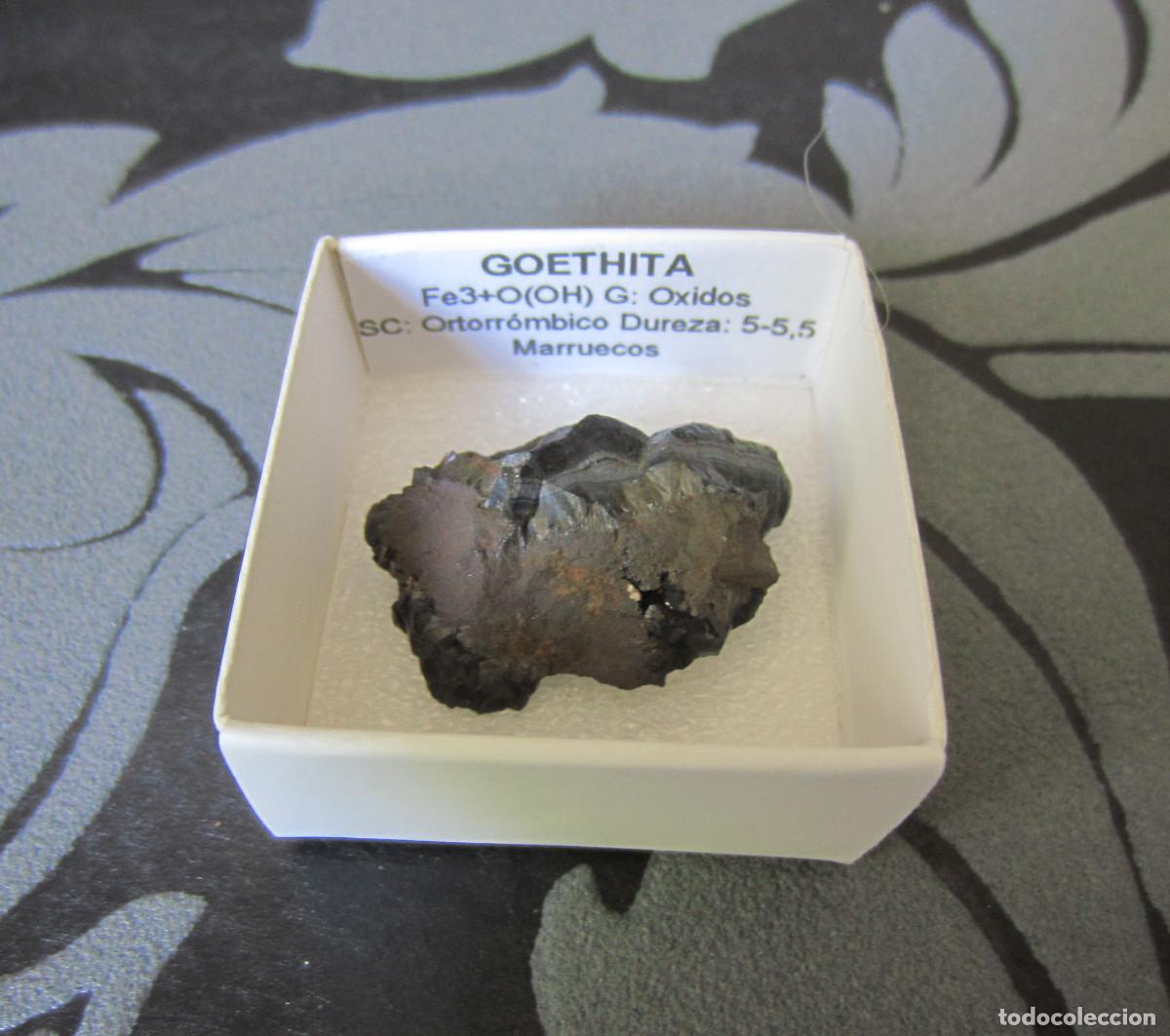 Coleccionismo de minerales: MINERAL GOETHITA MINERALES EN CAJA 4X4 CM