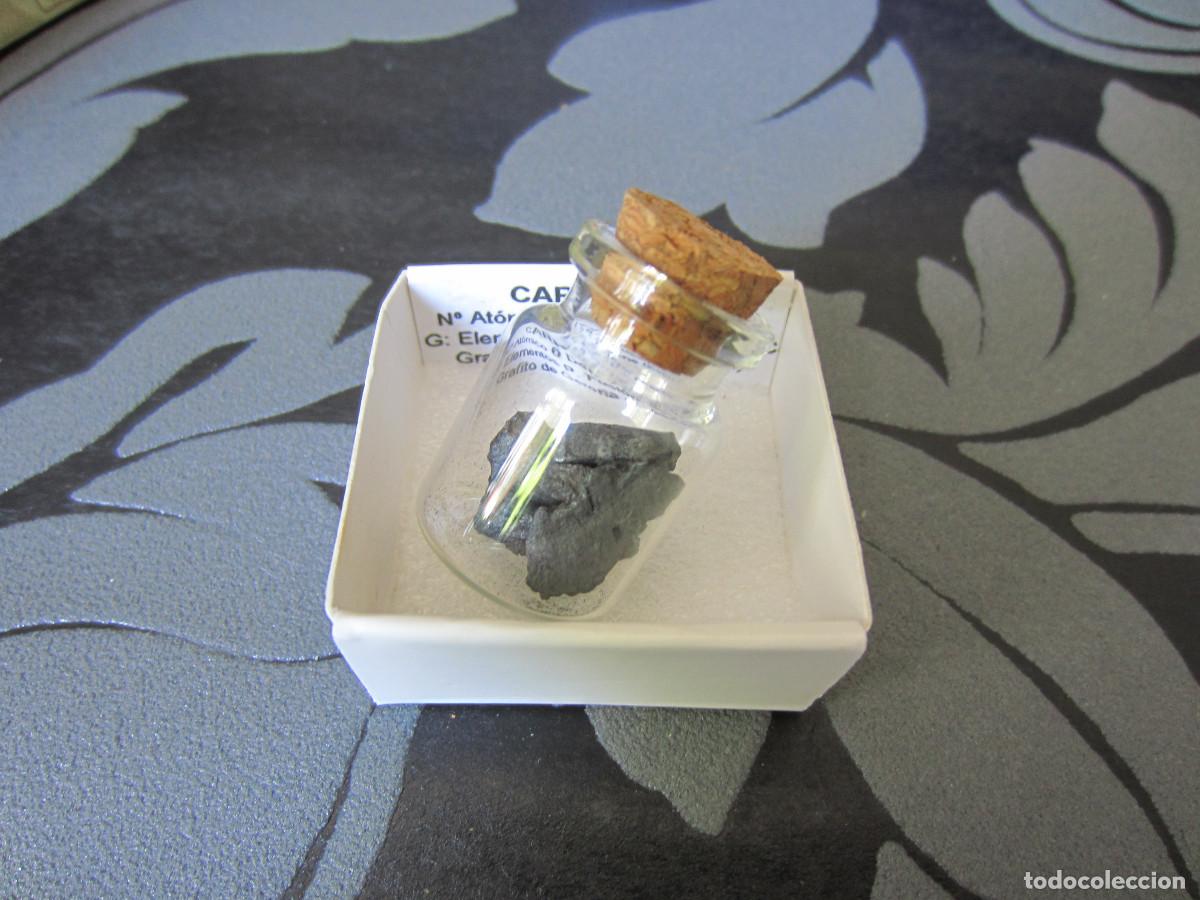 Coleccionismo de minerales: MINERAL ELEMENTOS CARBONO MINERALES EN CAJA 4X4 CM