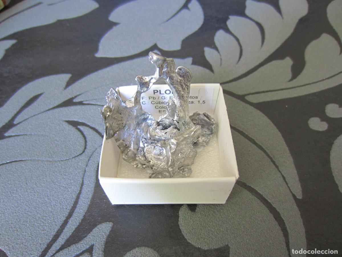 Coleccionismo de minerales: MINERAL ELEMENTOS PLOMO MINERALES EN CAJA 4X4 CM