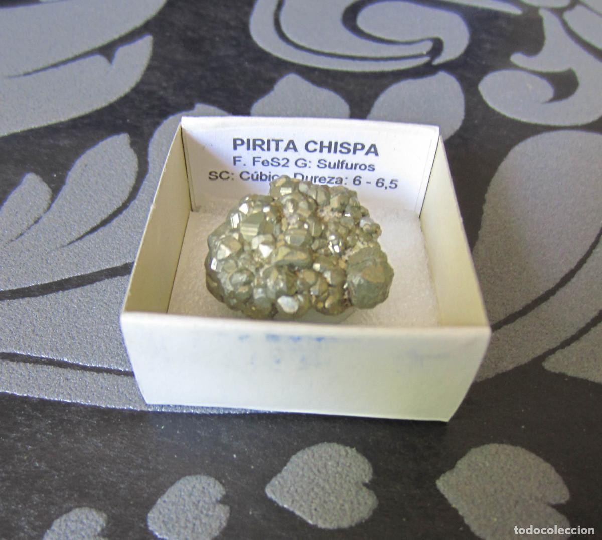 Coleccionismo de minerales: MINERAL PIRITA MINERALES EN CAJA 4X4 CM