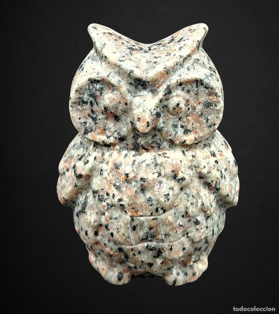 Coleccionismo de minerales: + BUHO EN PIEDRA NATURAL LUMINISCENTE