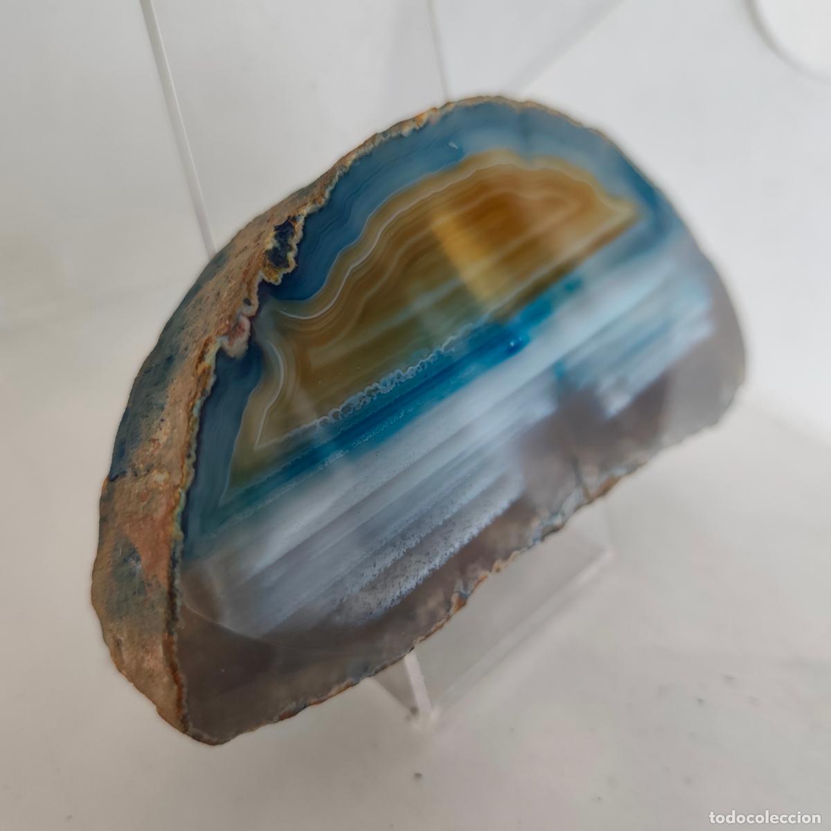 Coleccionismo de minerales: CUARZO &Aacute;GATA GEODA AZUL - Foto 8