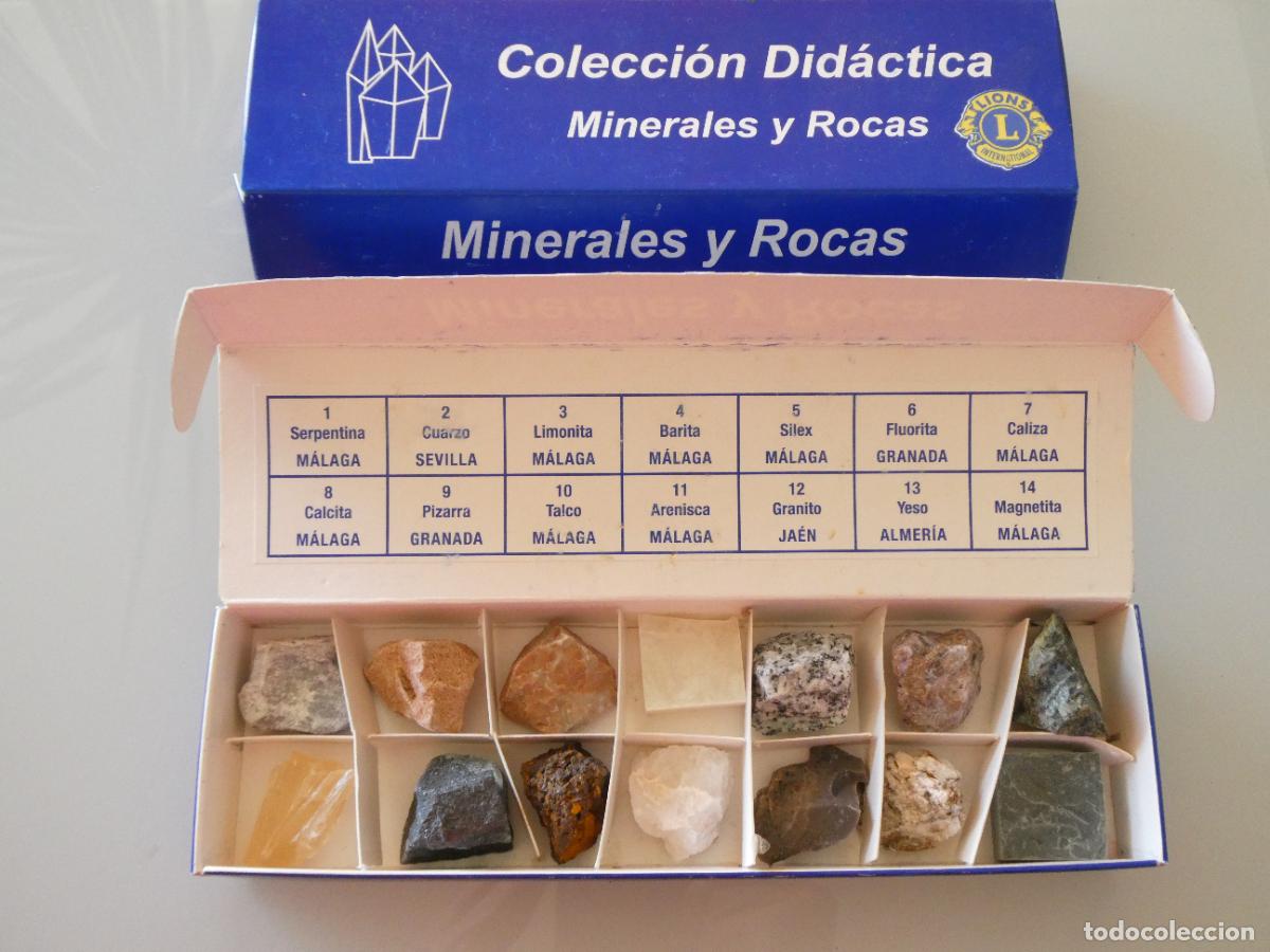 Coleccionismo de minerales: 2 COLECCIONES DID&Aacute;CTICA MINERALES ROCAS M&Aacute;LAGA SEVILLA GRANADA JAEN LIONS INTERNATIONAL LEONES 720GR