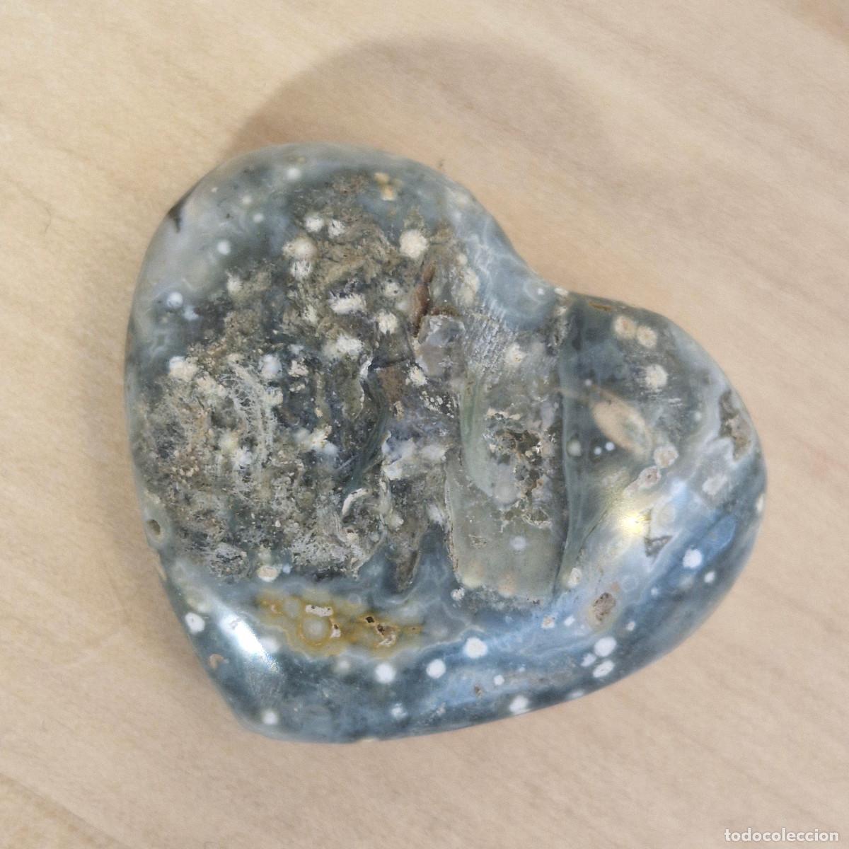 Coleccionismo de minerales: Corazon Jaspe Oceanico Mineral Natural Pulido AA+ Madagascar