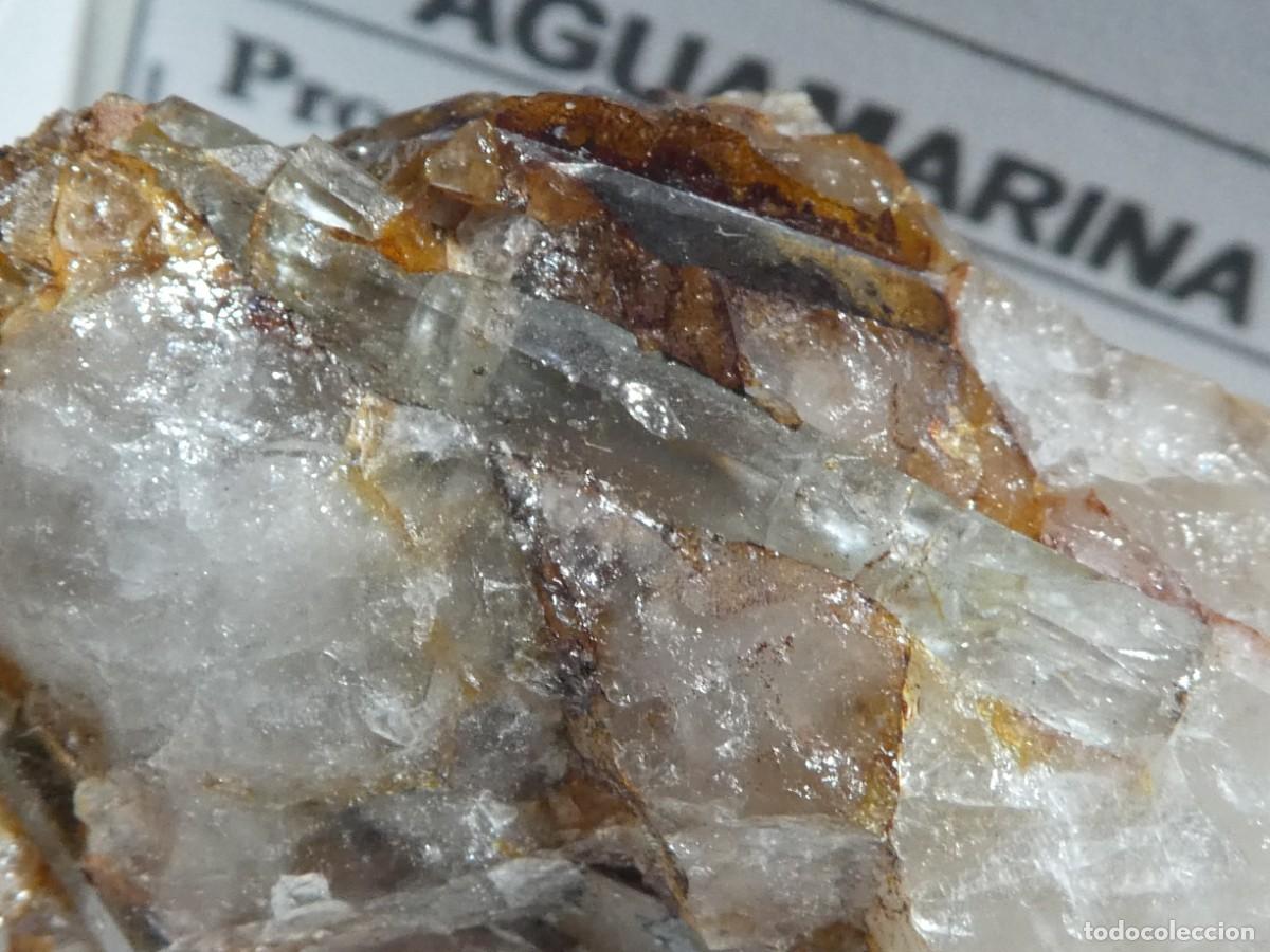 Coleccionismo de minerales: (133) AGUAMARINA SOBRE CUARZO. BADAJOZ, ESPA&Ntilde;A.