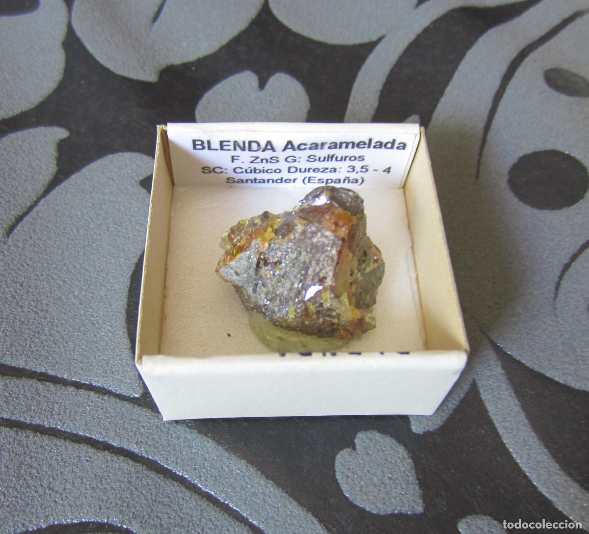 Coleccionismo de minerales: MINERAL BLENDA MINERALES EN CAJA 4X4 CM