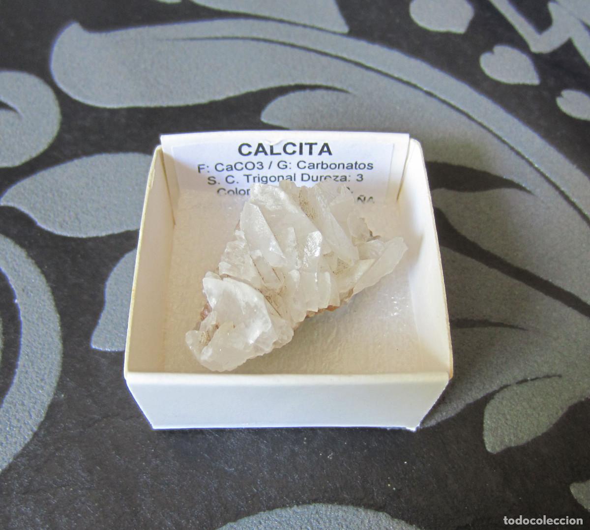 Coleccionismo de minerales: MINERAL CALCITA MINERALES EN CAJA 4X4 CM