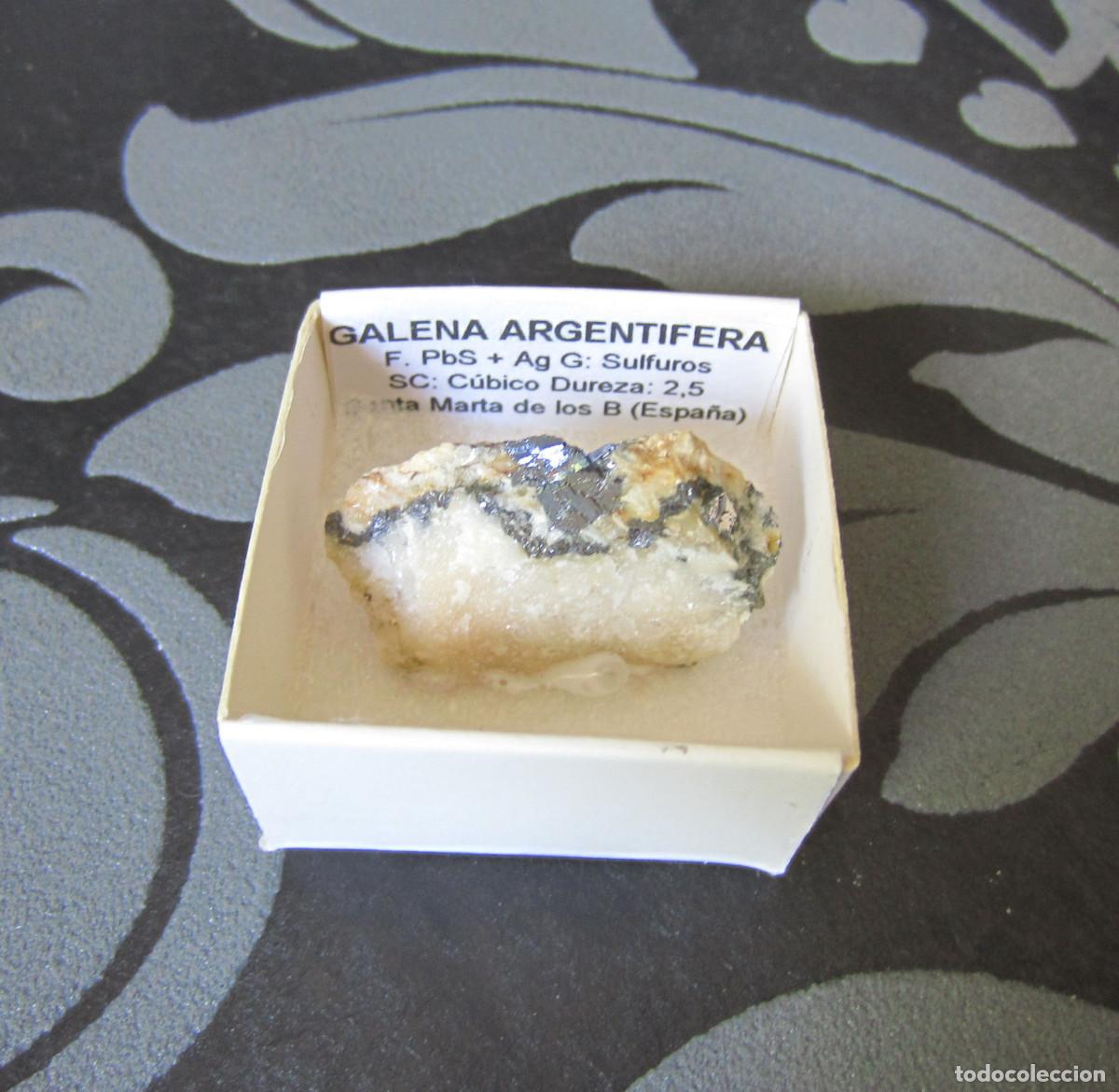 Coleccionismo de minerales: MINERAL GALENA MINERALES EN CAJA 4X4 CM