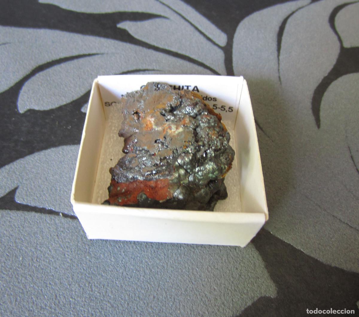 Coleccionismo de minerales: MINERAL GOETHITA MINERALES EN CAJA 4X4 CM