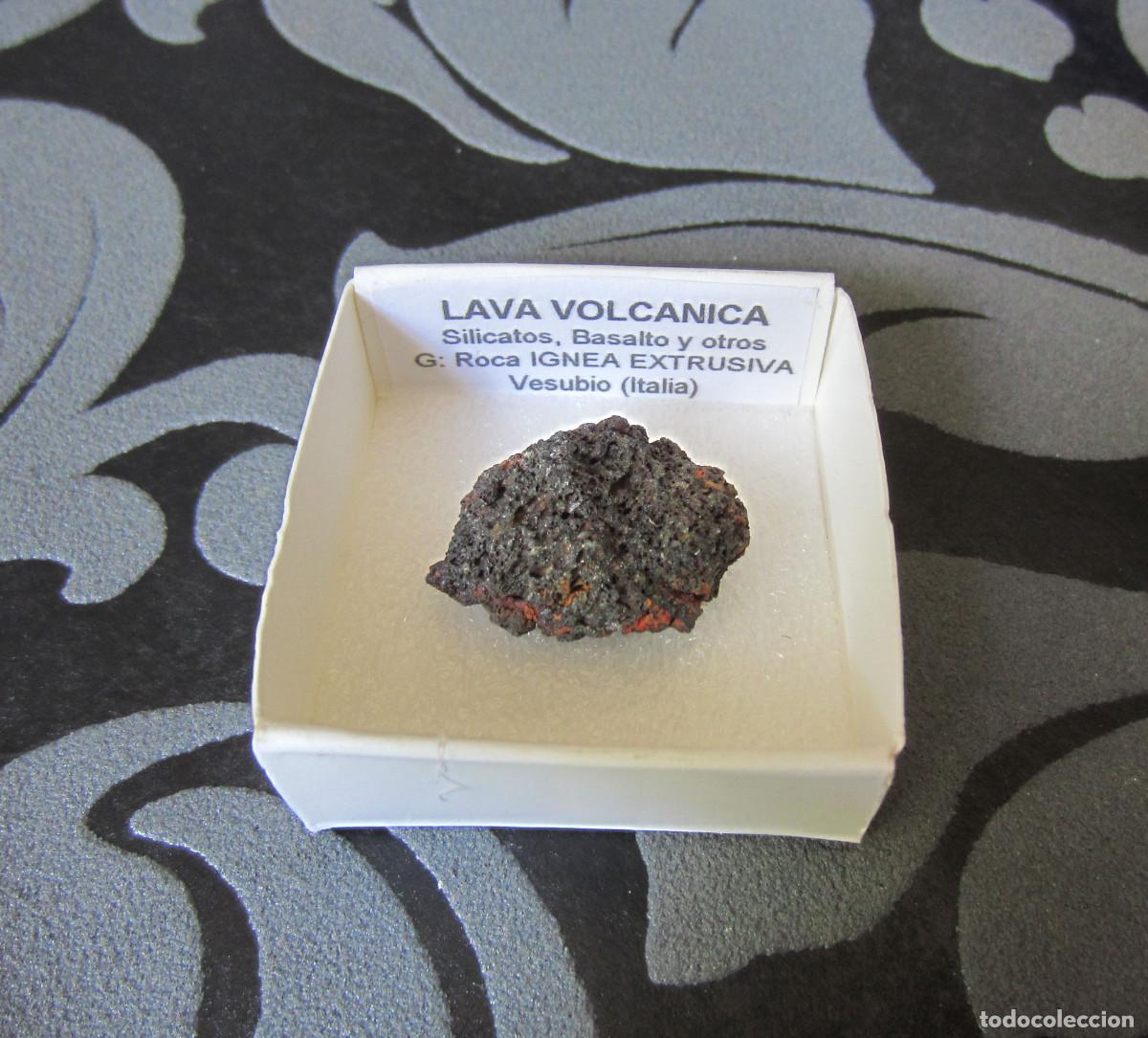Coleccionismo de minerales: MINERAL ROCAS LAVA MINERALES EN CAJA 4X4 CM