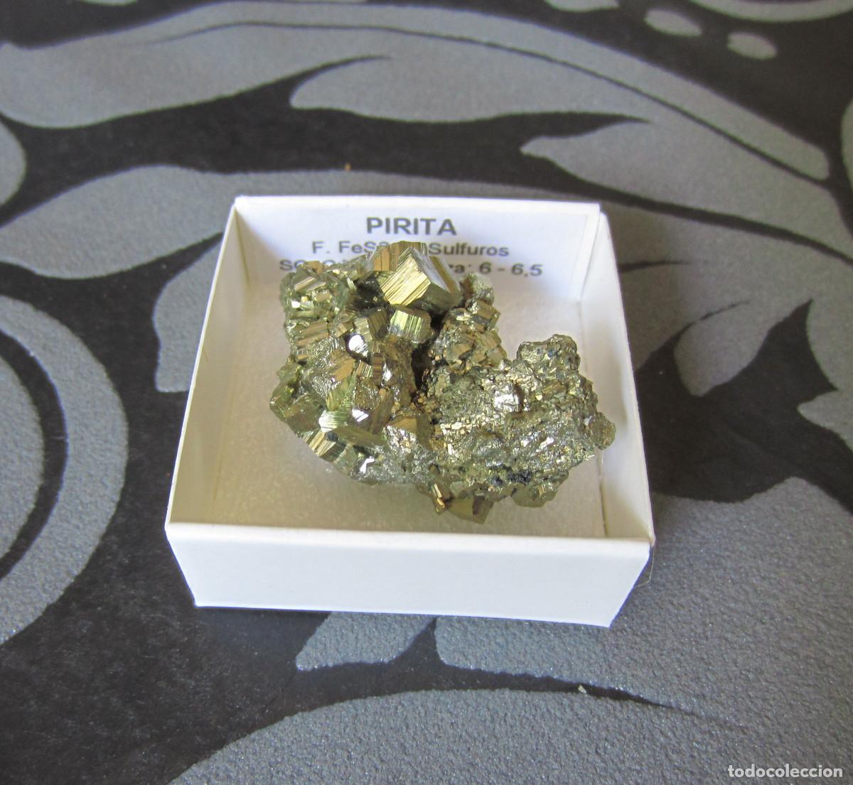 Coleccionismo de minerales: MINERAL PIRITA MINERALES EN CAJA 4X4 CM
