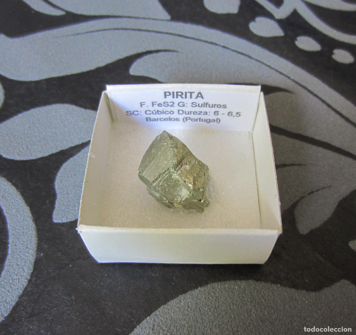 Coleccionismo de minerales: MINERAL PIRITA MINERALES EN CAJA 4X4 CM