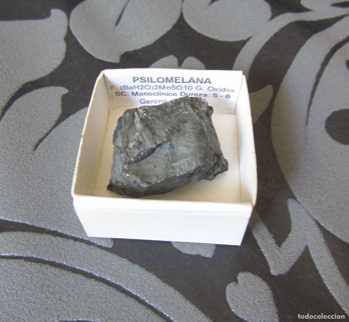 Coleccionismo de minerales: MINERAL PSILOMELANA MINERALES EN CAJA 4X4 CM