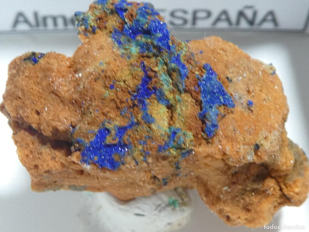 Coleccionismo de minerales: (119) ZINC-OLIVENITA + AZURITA, ALMERIA, ESPA&Ntilde;A.