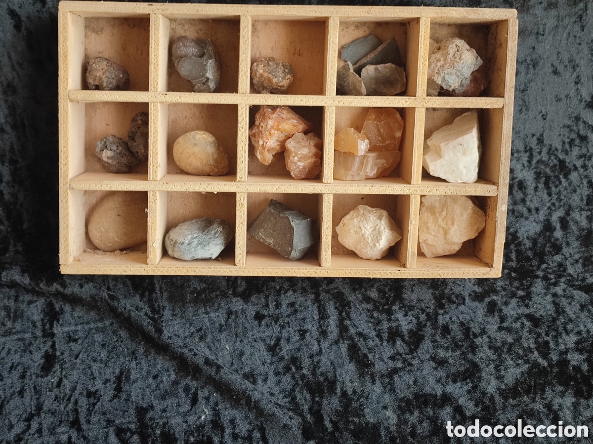 Coleccionismo de minerales: LOTE COLECCI&Oacute;N DE MINERALES con su caja