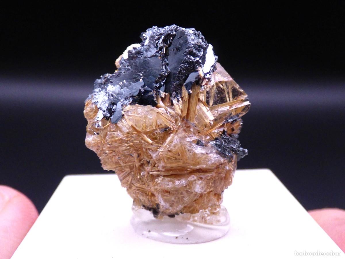 Coleccionismo de minerales: ✅FDMINERALS✅ ⚒️ RUTILO (Cabellos de Venus) EN CUARZO Y HEMATITES ⚒️ Brumado, Bahia, Brasil - L+52