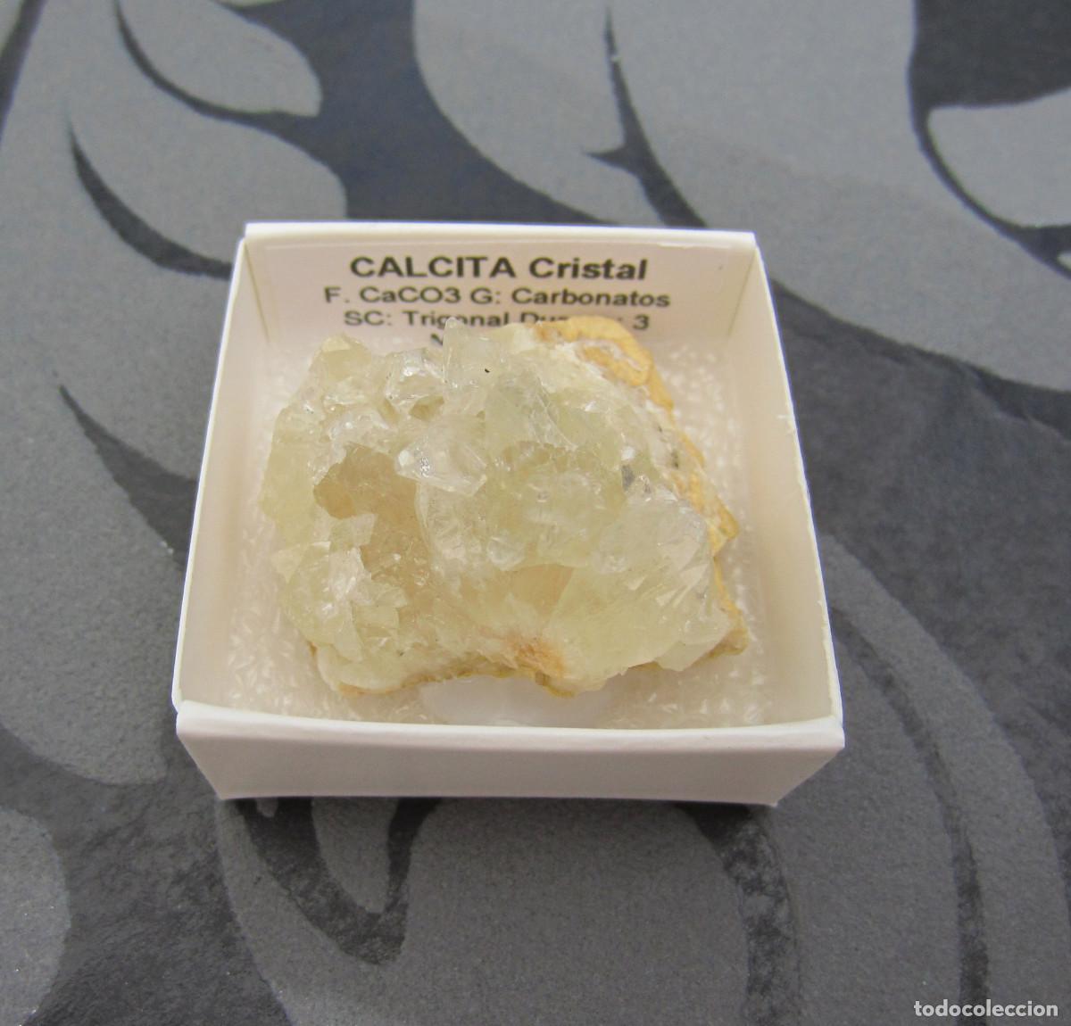 Coleccionismo de minerales: MINERAL CALCITA CRISTAL MINERALES EN CAJA 4X4 CM