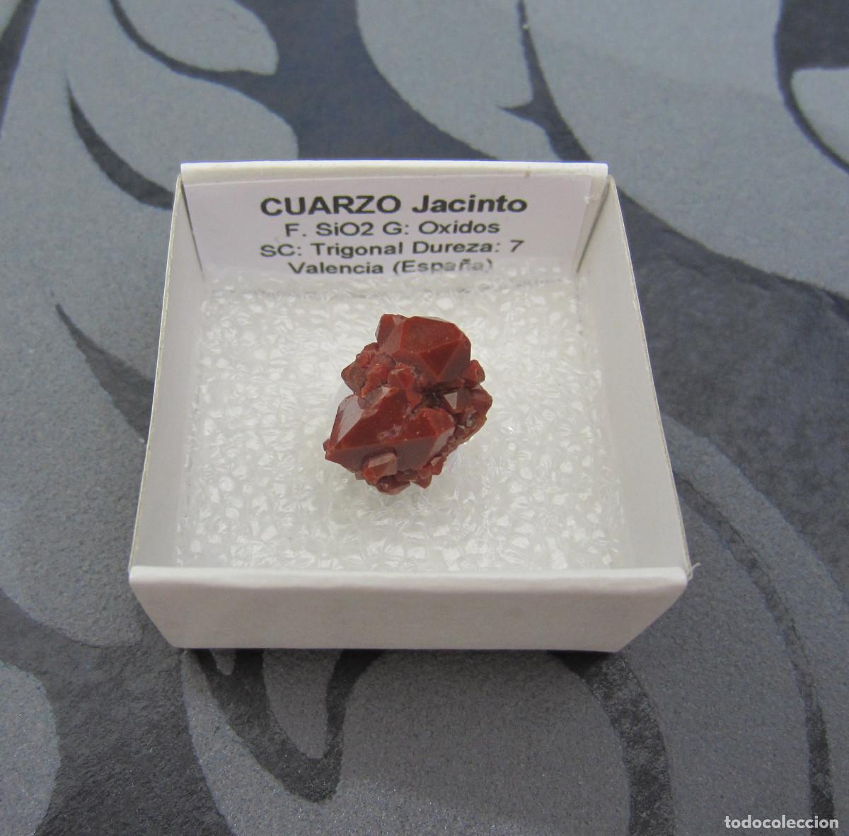 Coleccionismo de minerales: MINERAL CUARZO JACINTO MINERALES EN CAJA 4X4 CM