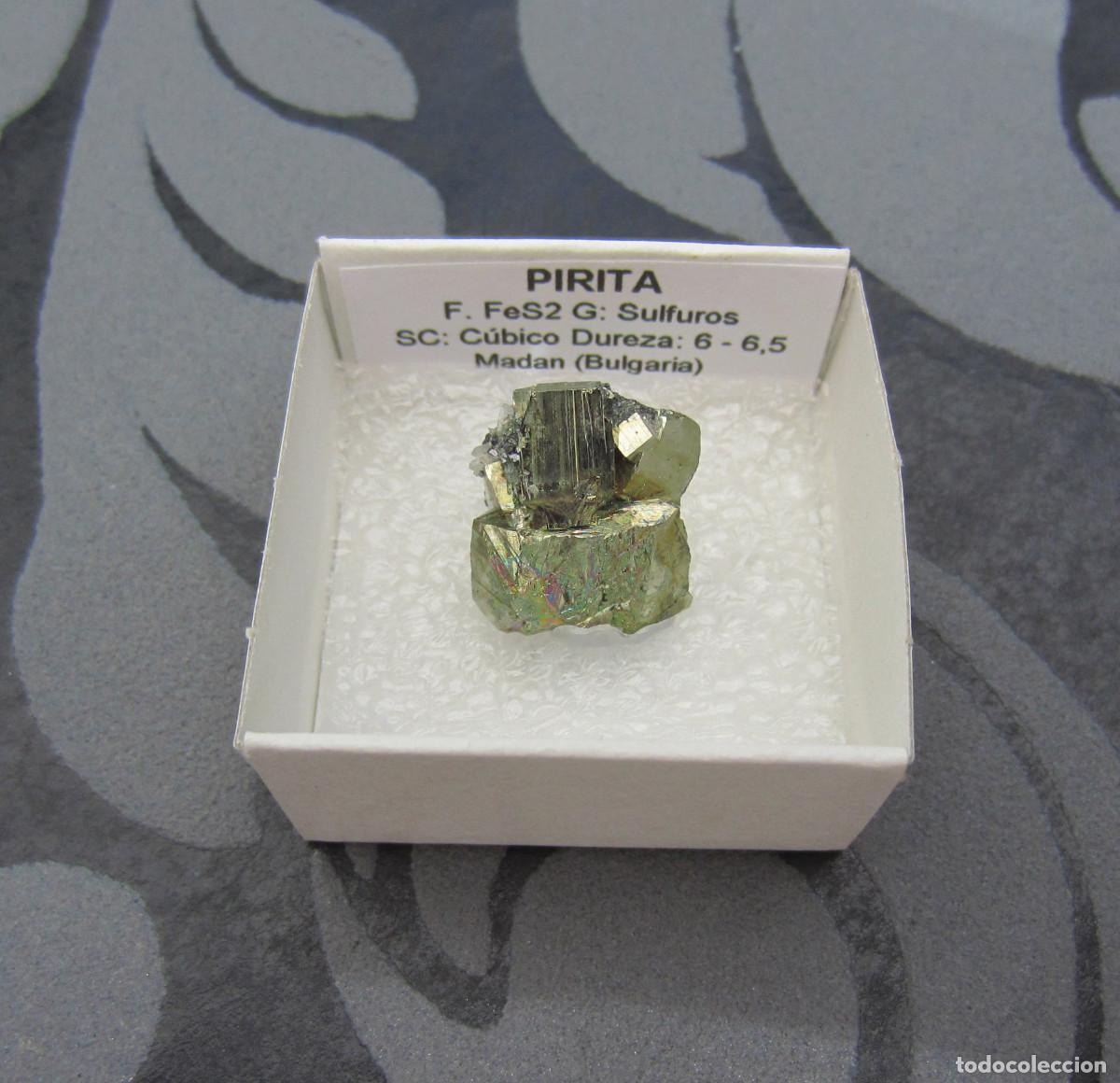 Coleccionismo de minerales: MINERAL PIRITA MINERALES EN CAJA 4X4 CM