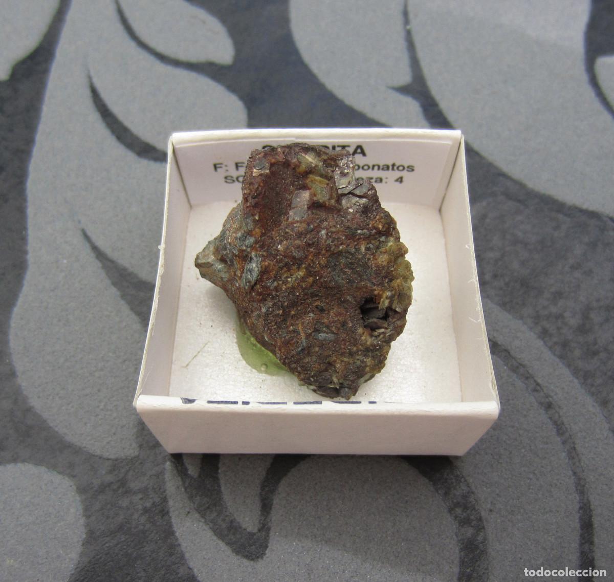 Coleccionismo de minerales: MINERAL SIDERITA MINERALES EN CAJA 4X4 CM