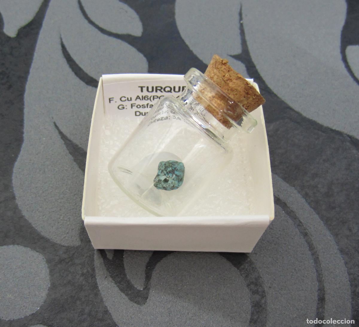 Coleccionismo de minerales: MINERAL TURQUESA MINERALES EN CAJA 4X4 CM